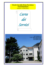 2013 Carta servizi Saint Vincent - Cottolengo