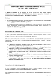 PROVA DI TENUTA DI UN IMPIANTO A GAS