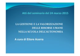 Gestione risorse umane atti del 24 marzo