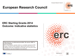 ERC Starting Grant 2014 - Statistics