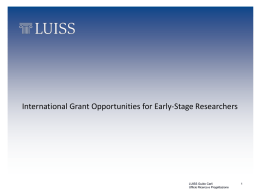 Grant opportunities for researchers