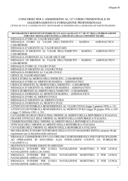 concorso per l`ammissione al 12° corso trimestrale di