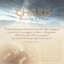 depliant Scuola Biblica CHARIS