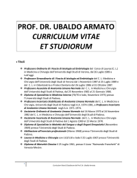 PROF. DR. UBALDO ARMATO CURRICULUM VITAE ET