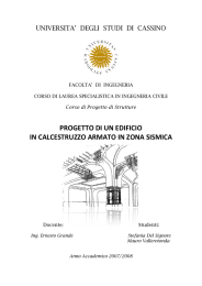 progetto di un edificio in calcestruzzo armato in zona sismica