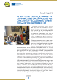 AL VIA YOUNG DIGITAL, IL PROGETTO DI FORMAZIONE E