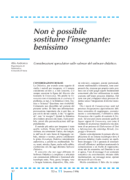 Non è possibile sostituire l`insegnante: benissimo