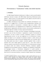 “risoluzione” della crisi delle banche