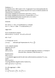 Problema n. 1: Un velocista corre i 100 m piani in 10 s. Si