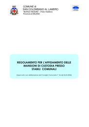 regolamento per l`affidamento delle mansioni di custodia presso