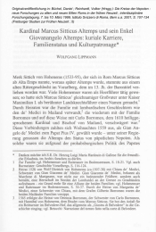 Kardinal Marcus Sitticus Altemps und sein Enkel Giovanangelo