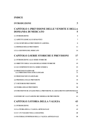 INDICE 3 CAPITOLO 1 :PREVISIONE DELLE VENDITE E DELLA