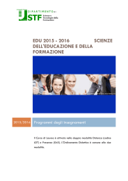 EDU Programmi 2015-2016 - Università degli Studi di Roma Tor