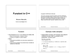 Funzioni in C++ - Moreno Marzolla