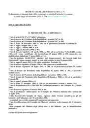 3 febbraio 2011, n. 71 - Ministero degli Affari Esteri e della