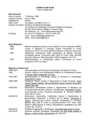 CURRICULUM VITAE Marco Ladetto MD Dati