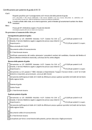 Certificazione per patente di guida ABCD NB