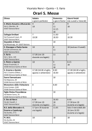 Orari S. Messe - Parrocchia San Siro di Nervi