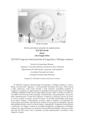 XXVIII Congresso Internazionale di Linguistica e Filologia romanza