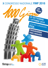 X CONGRESSO NAZIONALE FIMP 2016 PIsA