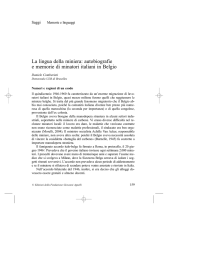 La lingua della miniera: autobiografie e memorie di minatori italiani