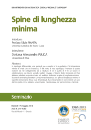 Spine di lunghezza minima - Università Cattolica del Sacro Cuore
