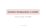 Cantieri temporanei o mobili - Ordine degli Ingegneri della provincia