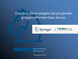 L`accesso libero spiegato dal più grande gruppo editoriale Open