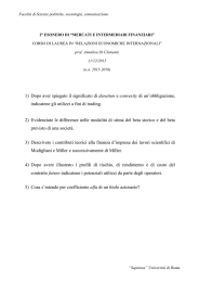 1) Dopo aver spiegato il significato di duration e convexity di un