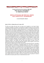 breve antologia dei testi di s. freud sull`amleto di