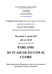 parlami: io ti ascolto con il cuore