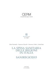 spesa sanitaria delle Regioni