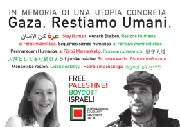 Gaza. Restiamo Umani. - ISM