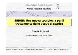 una nuova tecnologia per il trattamento delle acque