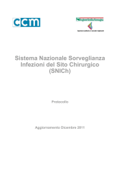 Sistema Nazionale Sorveglianza Infezioni del Sito Chirurgico (SNICh)