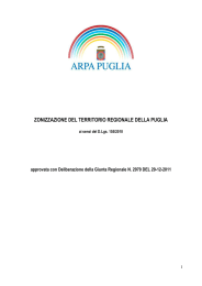zonizzazione del territorio regionale della puglia