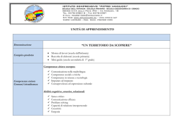 UNITÀ DI APPRENDIMENTO “UN TERRITORIO DA SCOPRIRE”