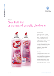 Dixan Piatti Gel. La promessa di un pulito che diverte