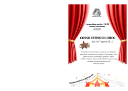 CORSO ESTIVO DI CIRCO
