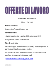 Ristorante Piccola Italia Nizza ( Francia) Profilo richiesto: 4