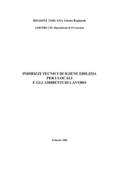 indirizzi tecnici di igiene edilizia per i locali e gli ambienti di lavoro