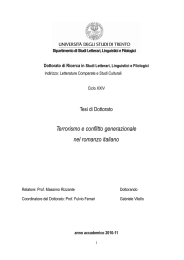 Terrorismo e conflitto generazionale nel - Unitn