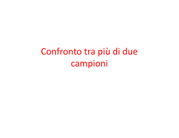 Confronto tra più di due campioni casuali