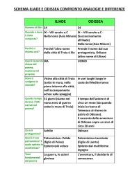 Schema Iliade ed Odissea – Confronto Analogie e Differenze