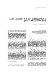 Analisi e confronto delle linee guida riguardanti la gestione