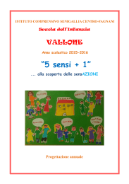 “5 sensi + 1” - Istituto comprensivo Senigallia Centro