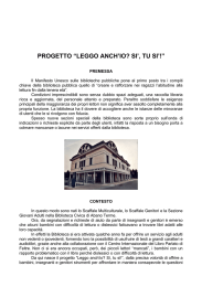 Il progetto Leggo anch`io