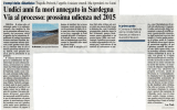 Corriere di Verona: "Undici anni fa morì annegato in Sardegna – Via