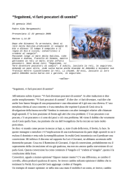 &ldquo;Seguitemi, vi far&ograve; pescatori di uomini&rdquo;