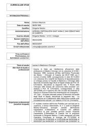 curriculum vitae - Azienda Ospedaliera Sant`Anna e San Sebastiano